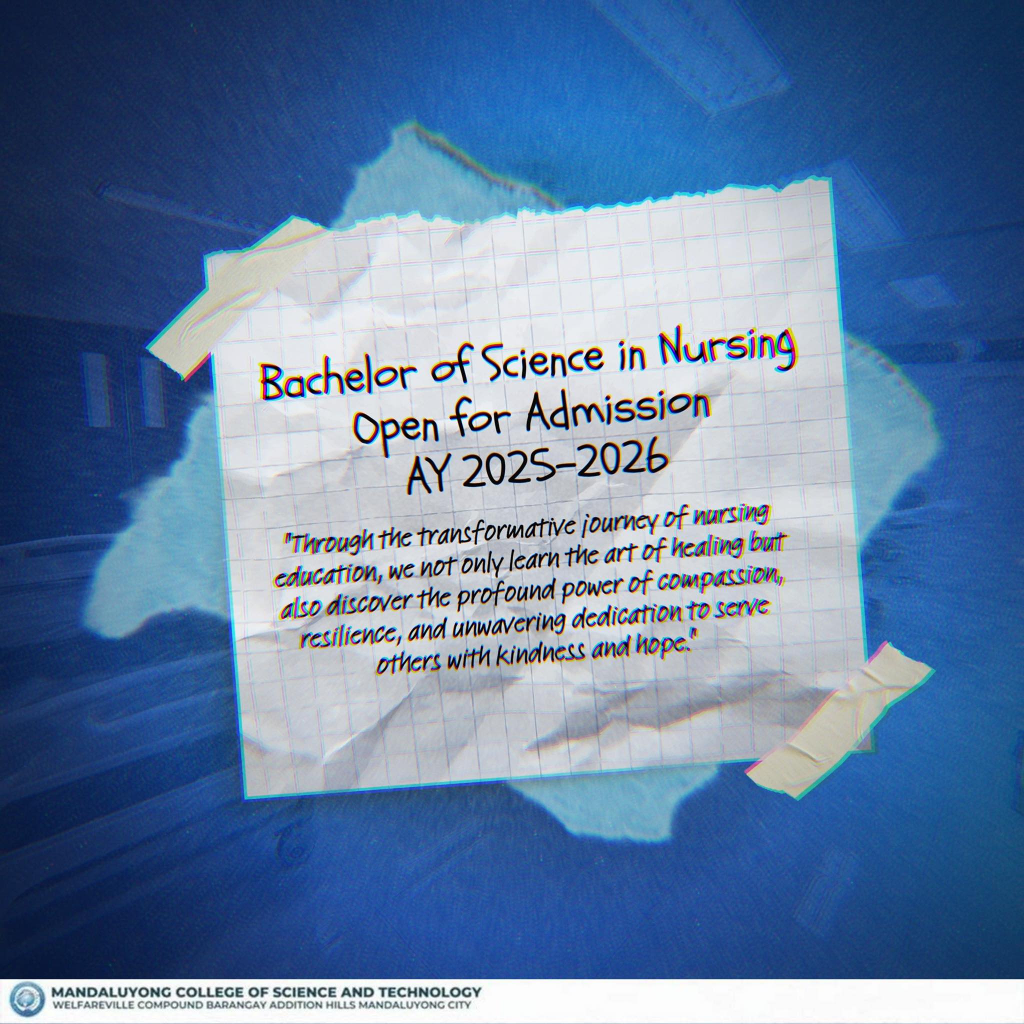 Bachelor of Science in Nursing Open for Admission